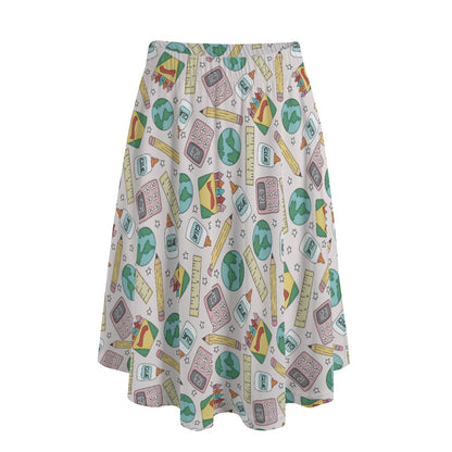 New School Educator Teacher Maxi Skirt with Pockets | Unique Teacher Gift | Back to School