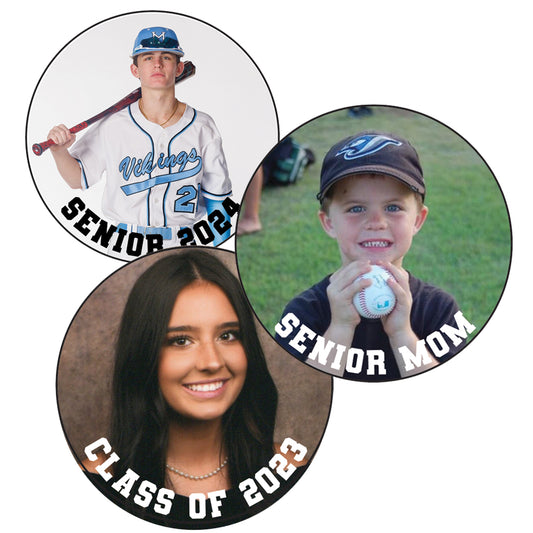 Custom Photo Graduation Senior Player Buttons