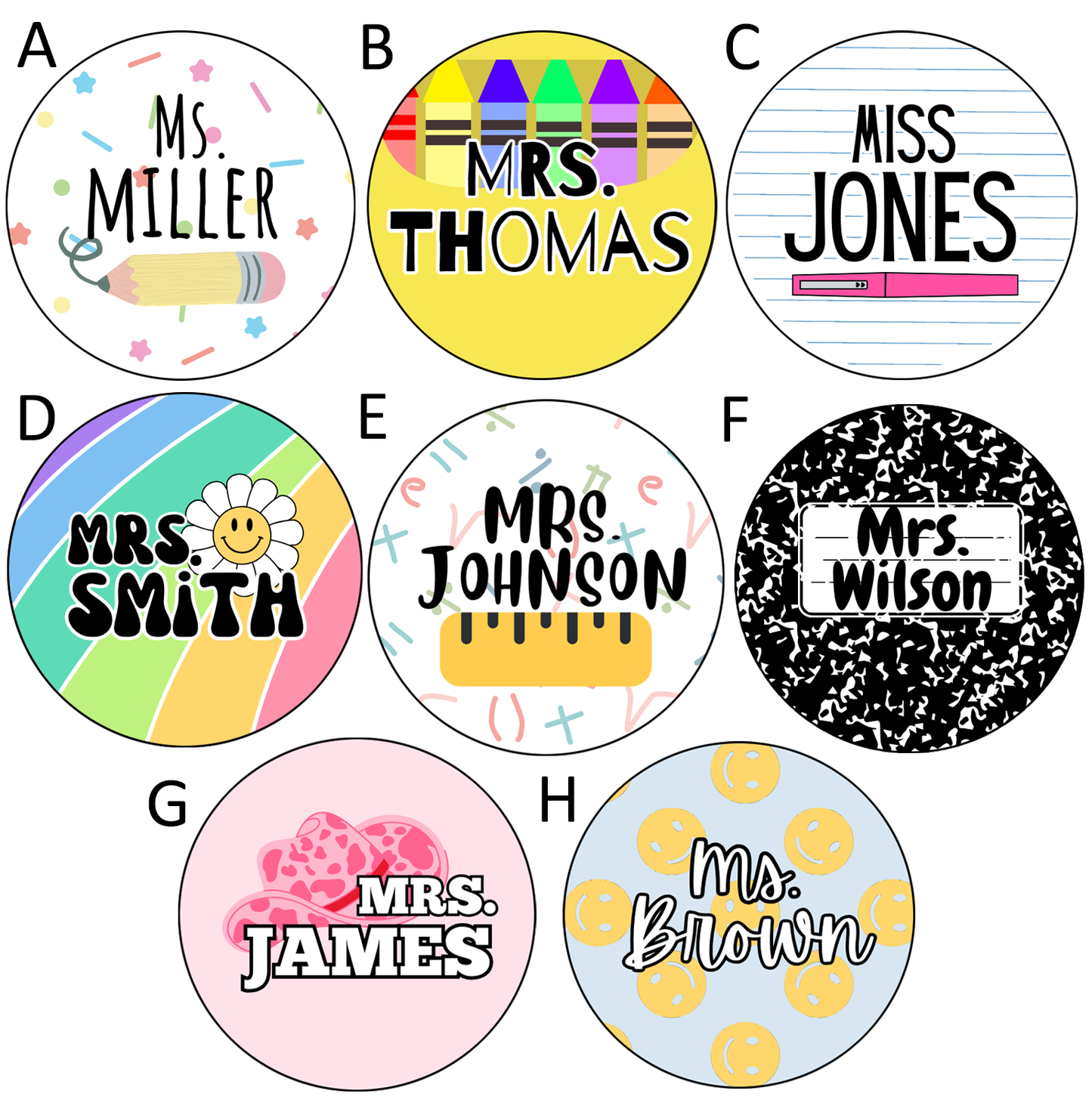 Teacher Educator Personalized Buttons