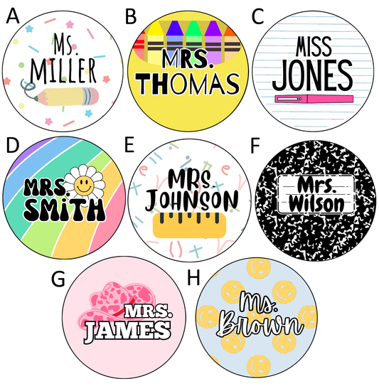 Teacher Educator Personalized Buttons